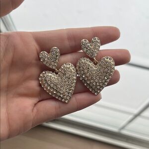 Princess Polly Gold Heart Drop Earrings